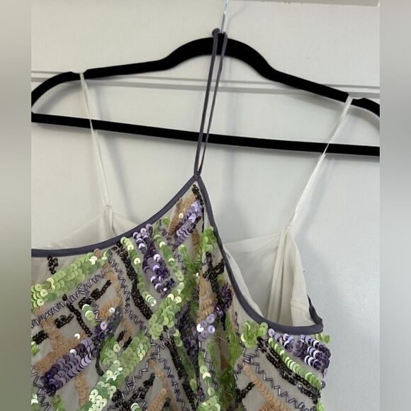 Veronica Beard NWT Cherie Dress Sequin Midi Halter In Violet Multi Size 2 - Picture 7 of 13